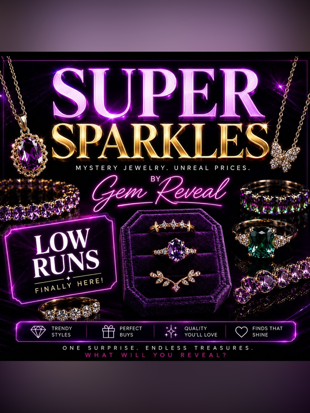 “SUPER SPARKLES” - $5+ RUNS‼️😱 - UNLISTED Handpicked Jewelry Pieces! ✨